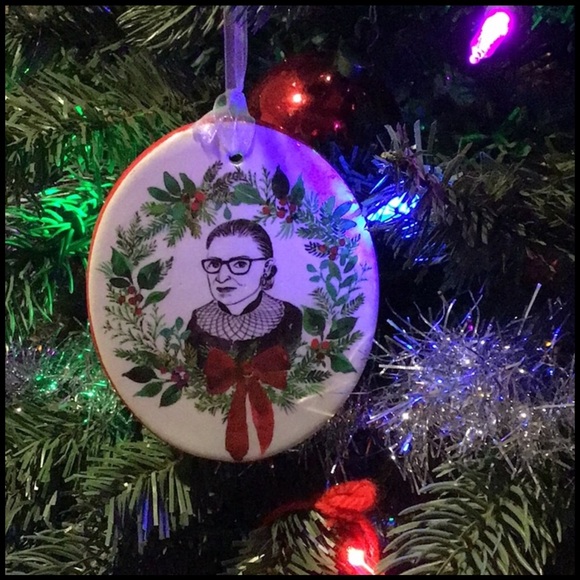 RBG Ruth Bader Ginsburg Supreme Court Justice Christmas Ornament - Picture 3 of 7